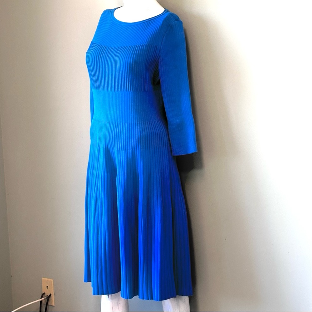 St. John Pleated Midi Dress